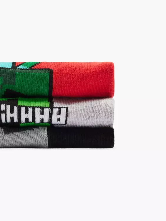 Minecraft 3er Pack Socken 4 Minecraft 3er Pack Socken – Bild 2